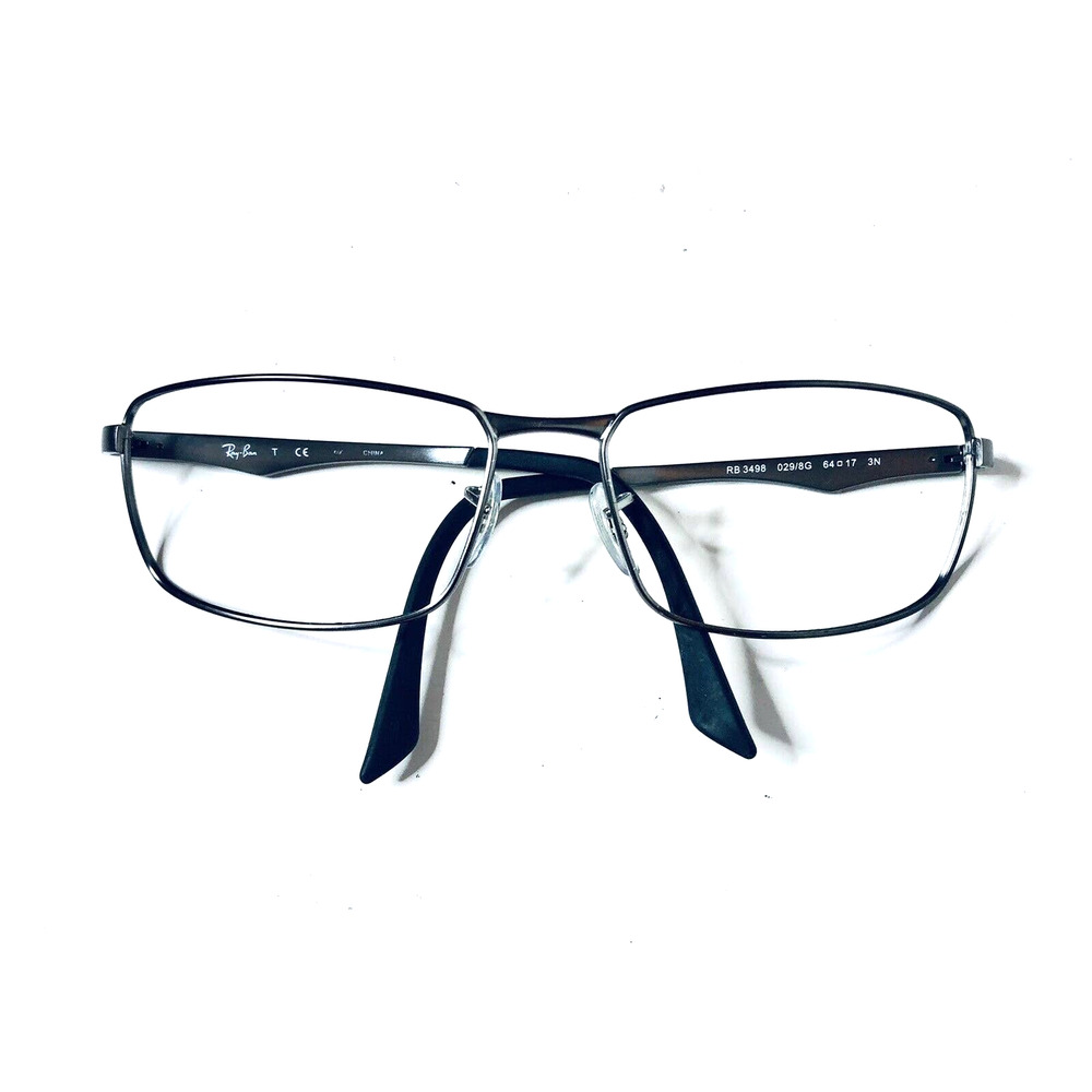 Rayban Silver Rectangular Wrap Glasses - image 5